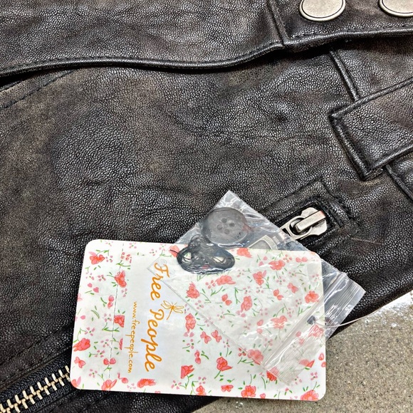 Free People Leather Skirt🖤🖤🖤 - Picture 2 of 5